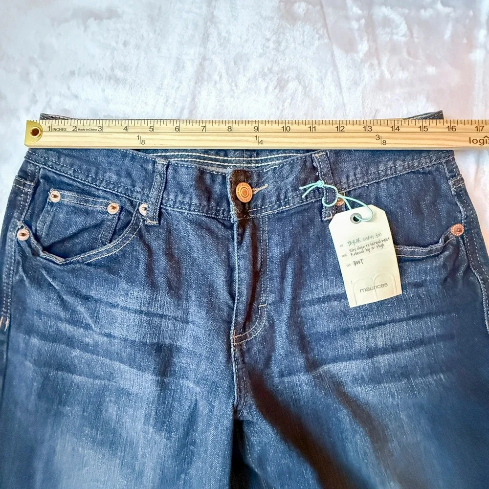 Maurices Premium NWT Bootcut Jeans Women's 9/10 Dark Wash Y2K Stretch Denim